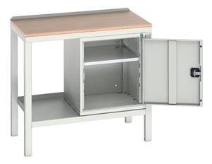 Verso Welded Work Benches for production areas Verso 1000x930 Static Work Bench M 1 x Cupboard
